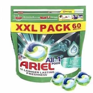 Ariel All in One Pods + Touch of Lenor Unstoppables  – 60 wasbeurten