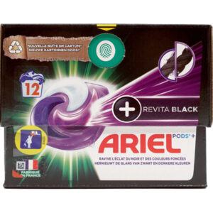 Ariel Revita Black & Revitablack wascapsules zwarte was & gekleurde was – 12 wasbeurten