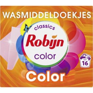 Robijn Wasmiddel doekjes color  wascapsules gekleurde was – 16 wasbeurten