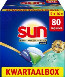 Sun All in 1  vaatwastabletten  – 80 wasbeurten