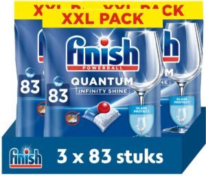 Finish Infinity Shine vaatwastabletten  – 249 wasbeurten