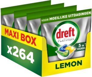 Dreft Platinum Citroen vaatwastabletten  – 264 wasbeurten