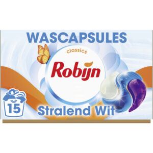 Robijn Stralend wit  wascapsules witte was – 15 wasbeurten