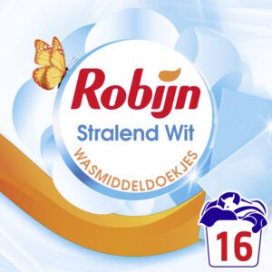 Robijn Wasmiddel doekjes wit  wascapsules witte was – 16 wasbeurten