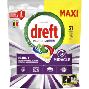 Dreft Platinum  vaatwastabletten  – 31 wasbeurten