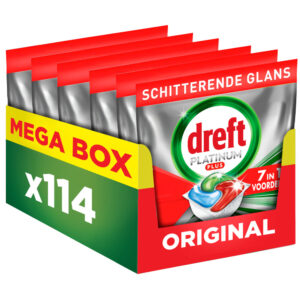 Dreft Plus vaatwastabletten  – 114 wasbeurten