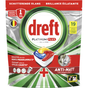 Dreft Plus vaatwastabletten  – 19 wasbeurten