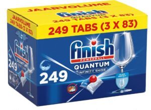 Finish Infinity Shine vaatwastabletten  – 249 wasbeurten