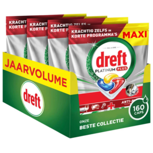 Dreft Platinum Plus Plus & Citroen vaatwastabletten  – 160 wasbeurten