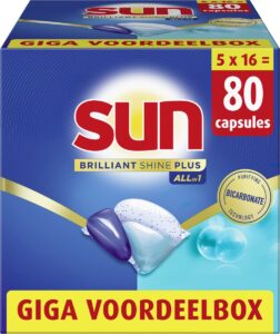 Sun All in 1  vaatwastabletten  – 80 wasbeurten