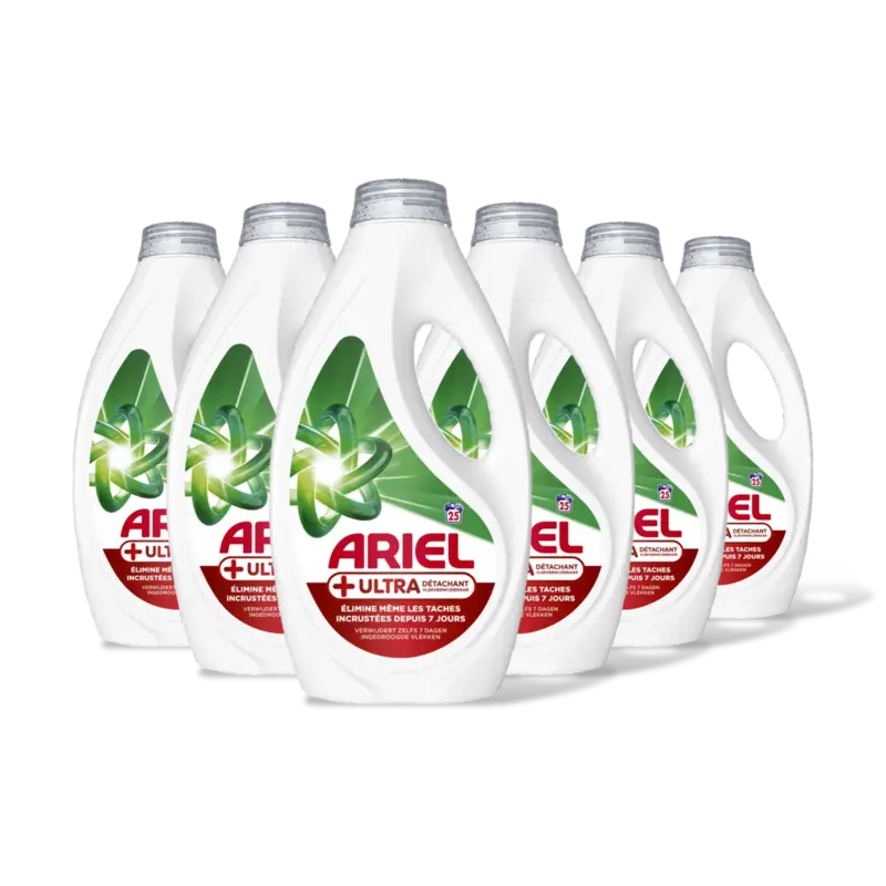 Ariel Vloeibaar & Ultra wasmiddel  – 6 wasbeurten