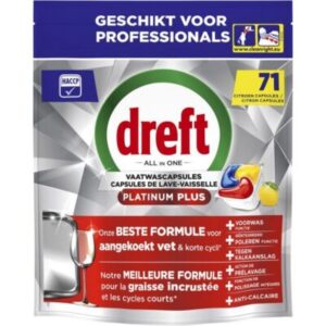 Dreft Lemon & Plus vaatwastabletten  – 71 wasbeurten