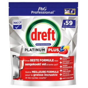 Dreft Platinum Professional & Lemon vaatwastabletten  – 59 wasbeurten