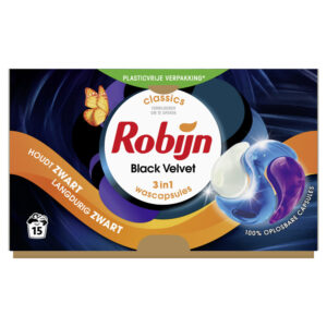 Robijn Black Velvet  wascapsules zwarte was – 15 wasbeurten