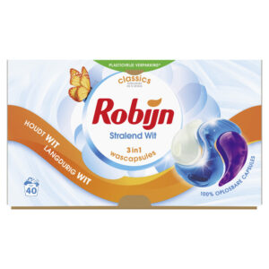 Robijn Stralend wit  wascapsules witte was – 40 wasbeurten