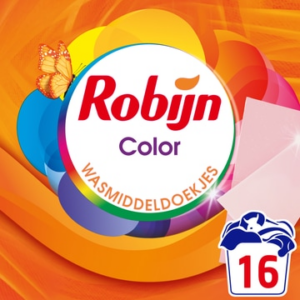 Robijn Wasmiddel doekjes color  wascapsules gekleurde was – 16 wasbeurten