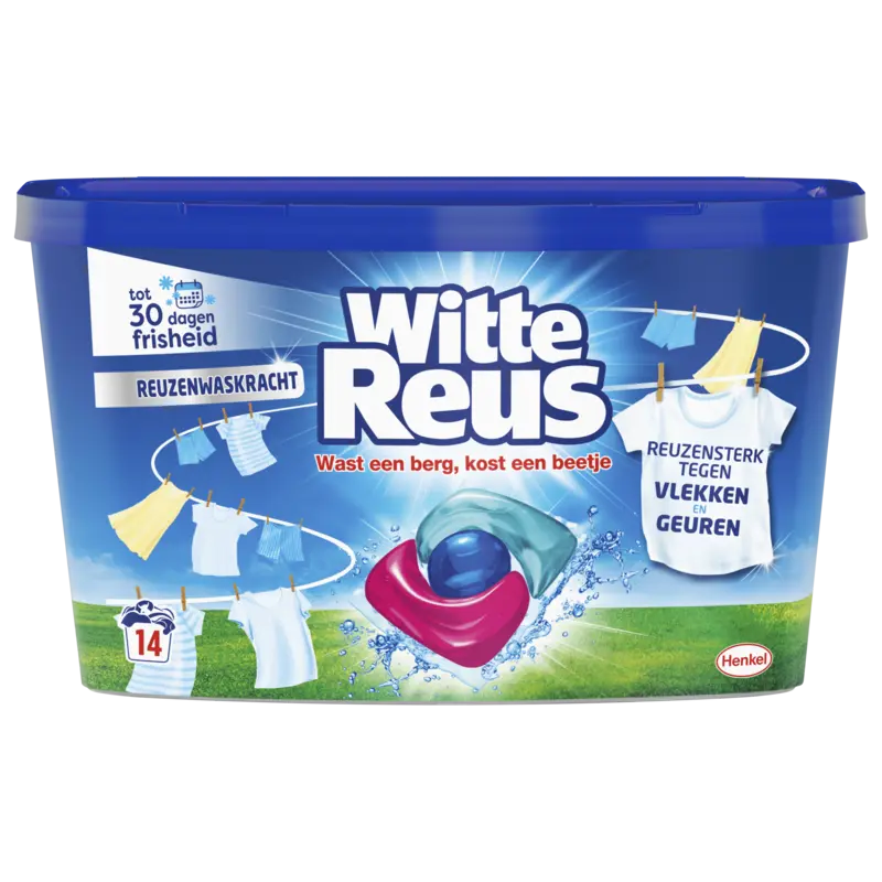 Witte Reus  wascapsules witte was – 14 wasbeurten