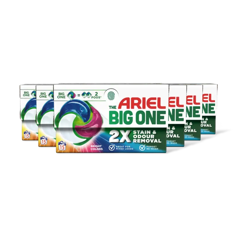 Ariel The Big One wascapsules  wascapsules gekleurde was – 6 wasbeurten