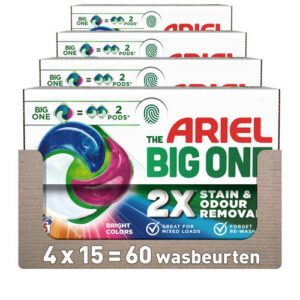 Ariel The Big One wascapsules  wascapsules gekleurde was – 60 wasbeurten