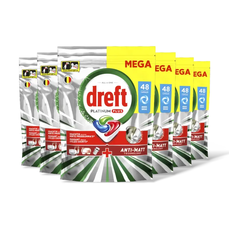 Dreft Platinum Originial vaatwastabletten  – 6 wasbeurten