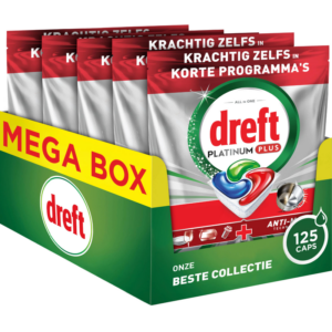 Dreft Platinum Plus Plus vaatwastabletten  – 125 wasbeurten