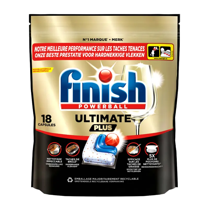 Finish Regular vaatwastabletten  – 18 wasbeurten