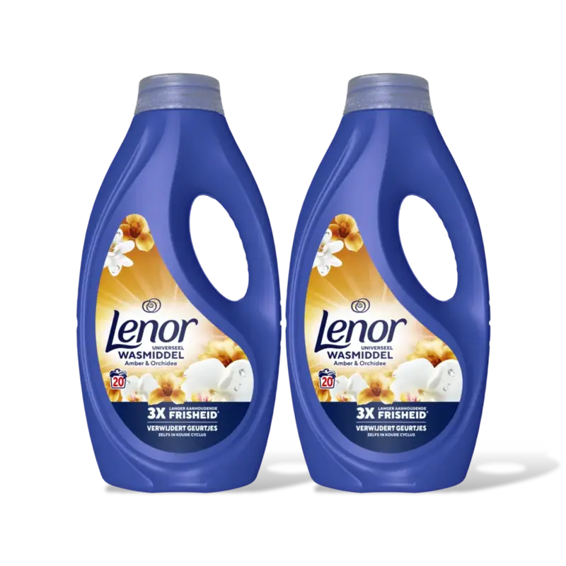 Lenor Gouden Orchidee & Vloeibaar wasmiddel  – 2 wasbeurten