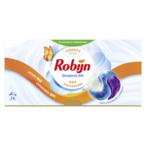 Robijn Stralend wit  wascapsules witte was – 26 wasbeurten
