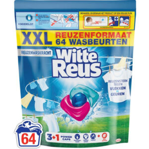 Witte Reus  wascapsules witte was – 64 wasbeurten