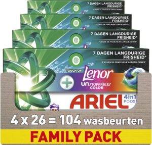 Ariel  wascapsules gekleurde was – 104 wasbeurten