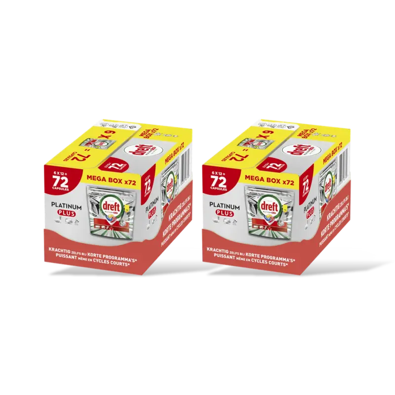 Dreft Platinum Plus Plus vaatwastabletten  – 2 wasbeurten