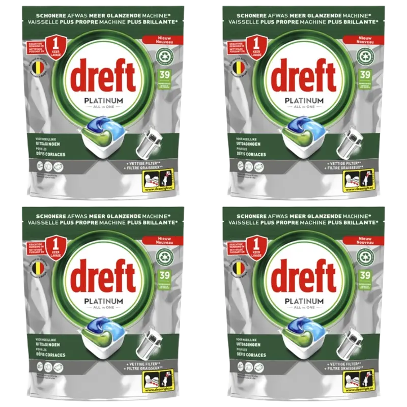 Dreft Platinum Regular vaatwastabletten  – 4 wasbeurten
