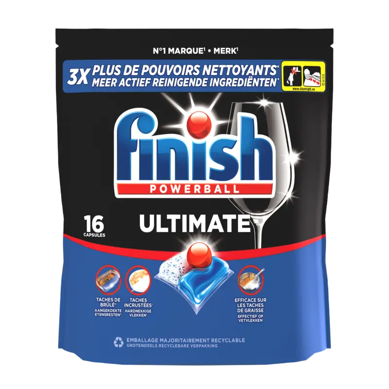 Finish Regular vaatwastabletten  – 16 wasbeurten