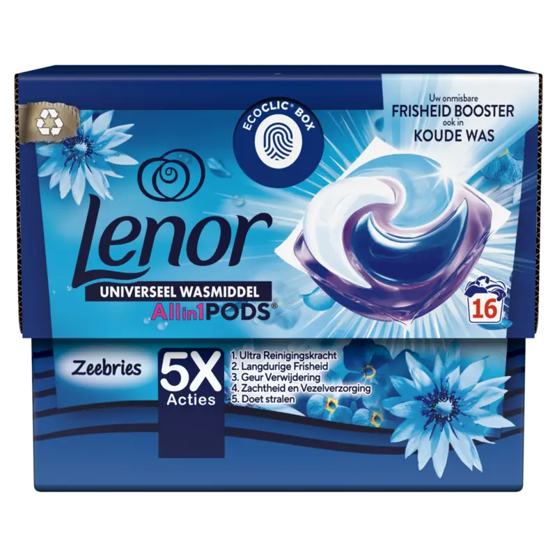Lenor Pods Zeebries wascapsules gekleurde was – 16 wasbeurten