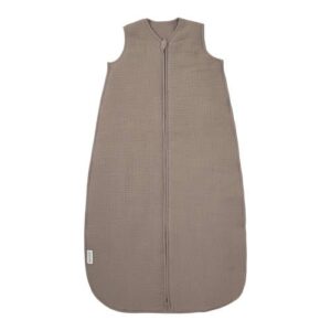 Meyco Baby Uni Baby Slaapzak Gevoerd – Pre-washed Hydrofiel – Dark Taupe – 110cm – 2.0 TOG