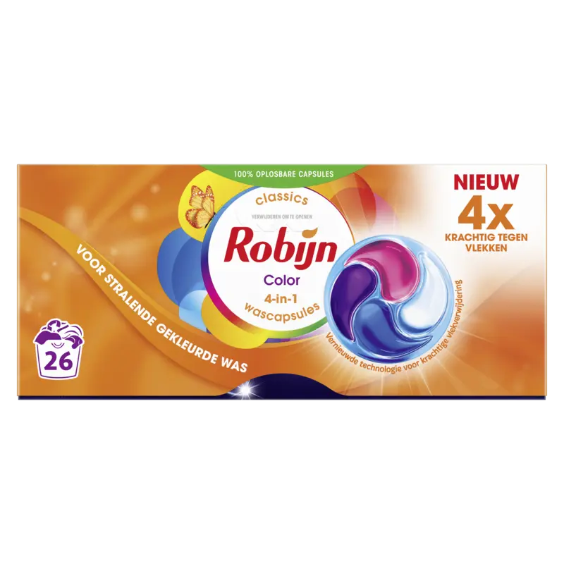 Robijn Color  wascapsules gekleurde was – 26 wasbeurten