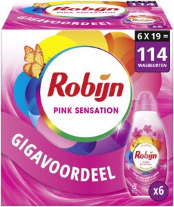 Robijn Pink Sensation Vloeibaar wasmiddel gekleurde was – 114 wasbeurten