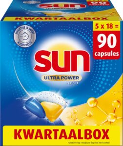 Sun All in 1 Ultra vaatwastabletten  – 90 wasbeurten