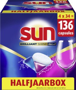 Sun All in 1  vaatwastabletten  – 136 wasbeurten