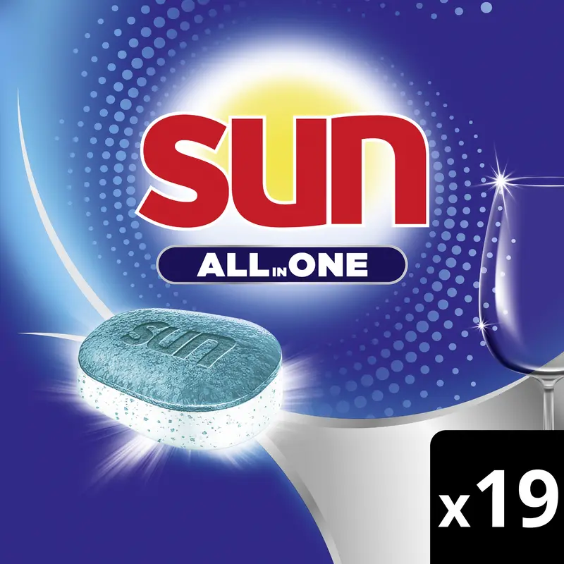 Sun All in 1  vaatwastabletten  – 19 wasbeurten