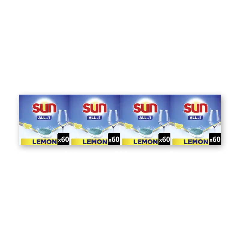 Sun All in 1  vaatwastabletten  – 4 wasbeurten