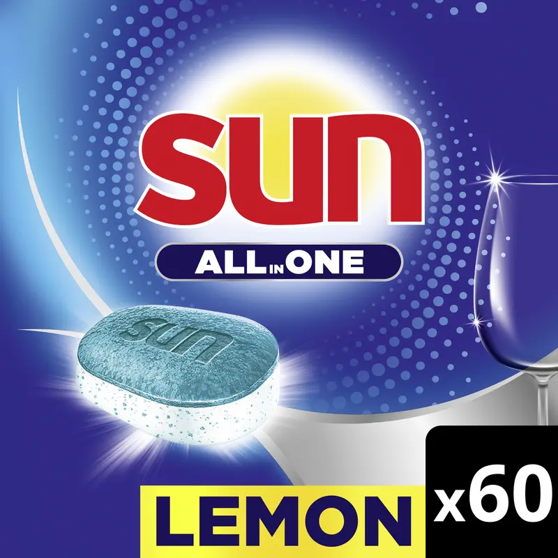Sun All in 1  vaatwastabletten  – 60 wasbeurten