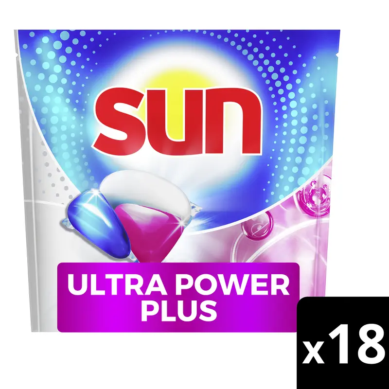 Sun Ultra vaatwastabletten  – 18 wasbeurten