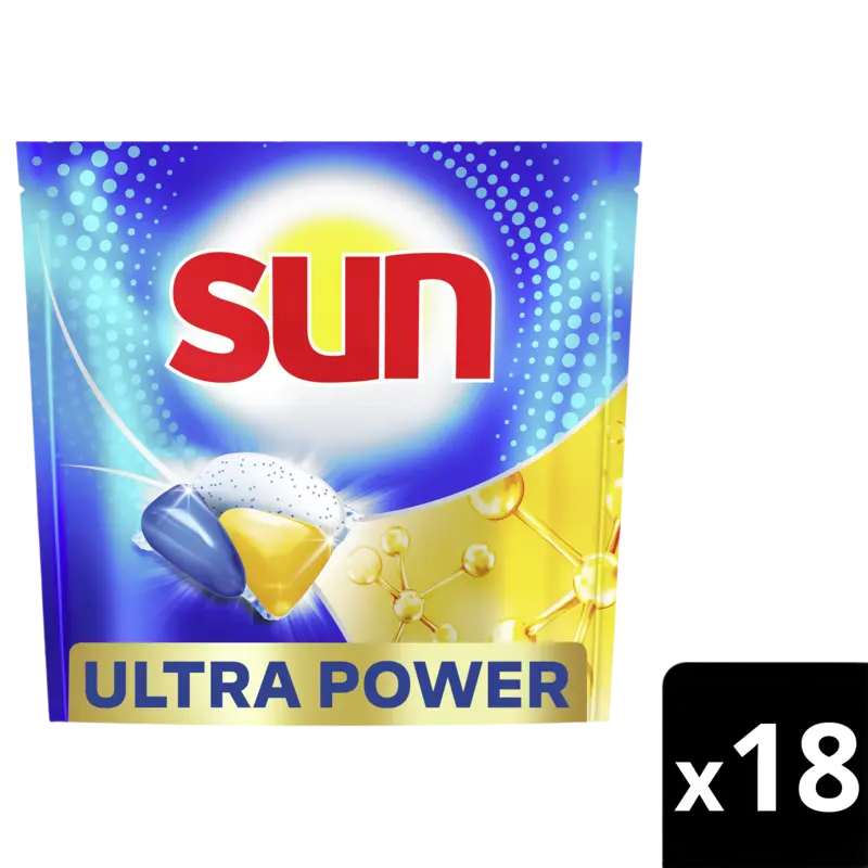 Sun Ultra vaatwastabletten  – 18 wasbeurten